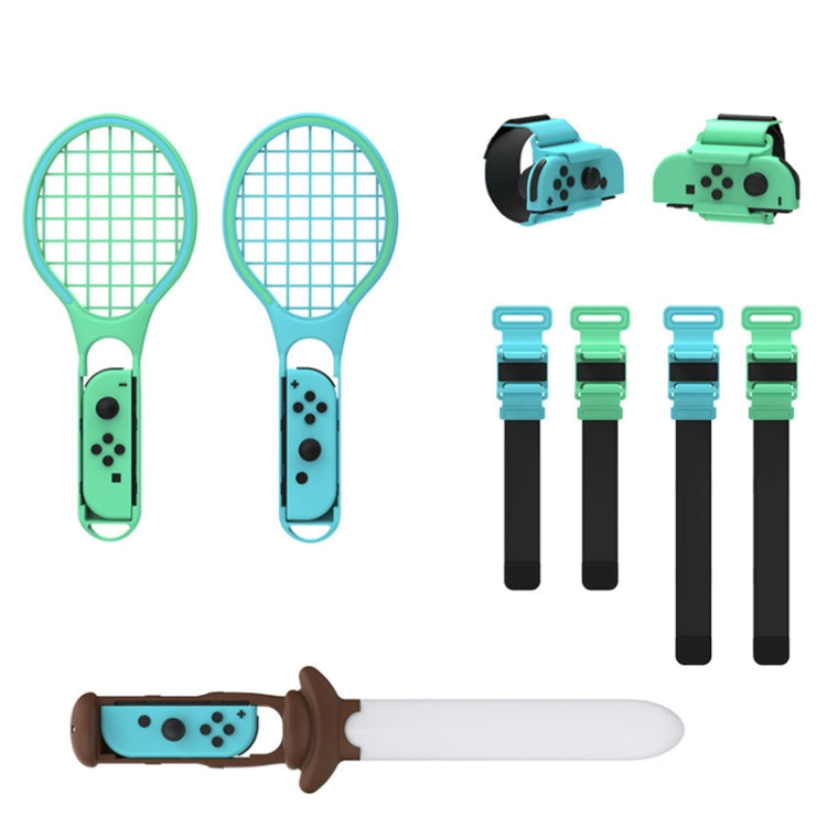 DOBE TNS-2123 sabre laser de sport + sangle de jambe + raquette de Tennis + dragonne jeu de sport 7 en 1 pour Nintendo Switch