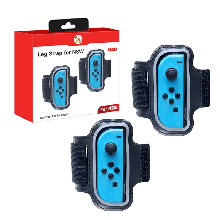 2pcs JYS JYS-NS242 For Nintendo Switch Joy-con Small Handlebar Leg Sport Straps (Red Blue)