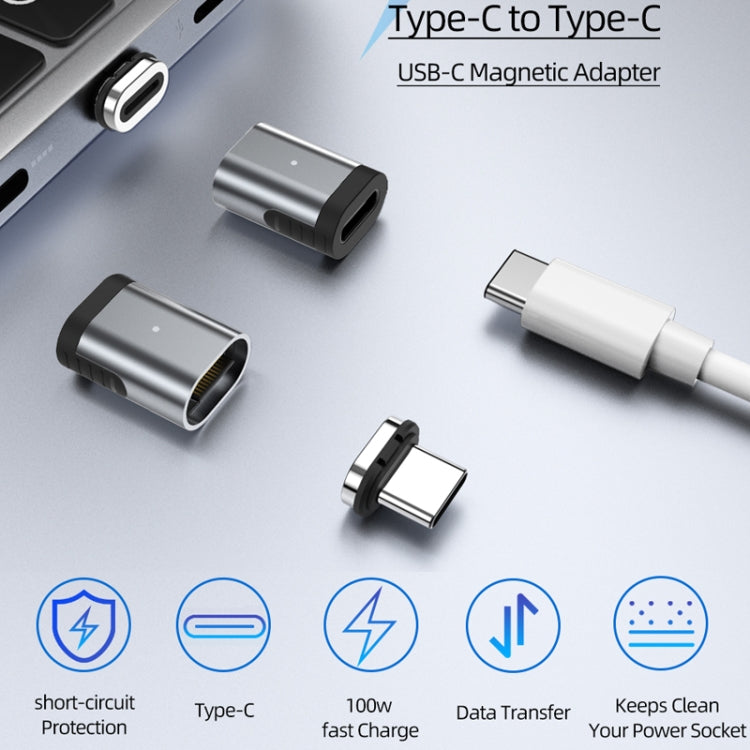 TZ28 PD 100W 24Pin Fast Charging Video and Data Transmission Magnetic Type-C / USB-C Adapter