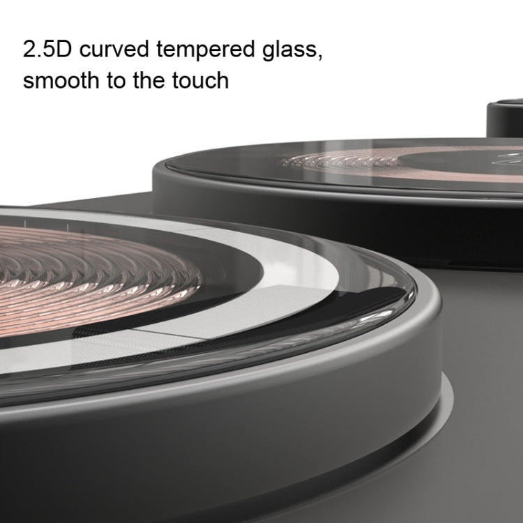 T01 15W 3 en 1 Cargador Inalámbrico Cargador Rápido Portátil de vidrio transparente plegable
