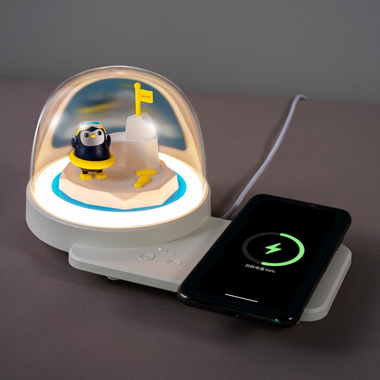 Lámpara de mesa decorativa Inalámbrica de Carga Rápida Smart Bluetooth Music Light estilo: modelo básico (pingÁ¼ino)