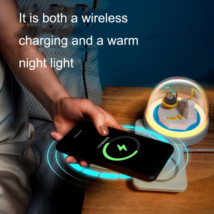 Lampe de table décorative Charge rapide sans fil Smart Bluetooth Music Light Style: Modèle de base (Pingouin)