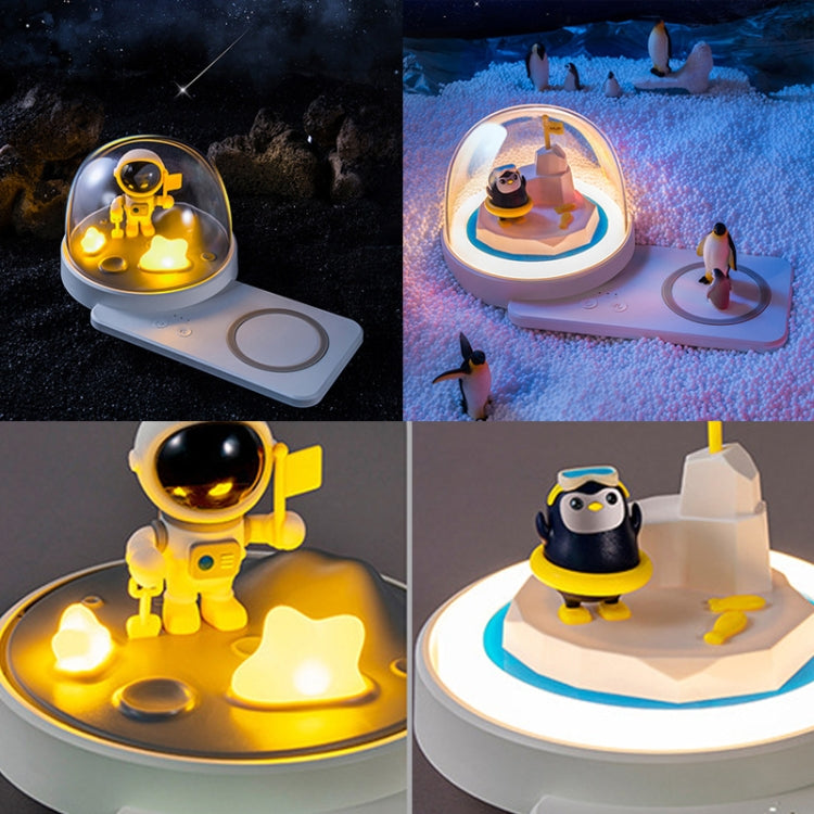 Lámpara de mesa decorativa Inalámbrica de Carga Rápida Smart Bluetooth Music Light estilo: modelo básico (astronautas)