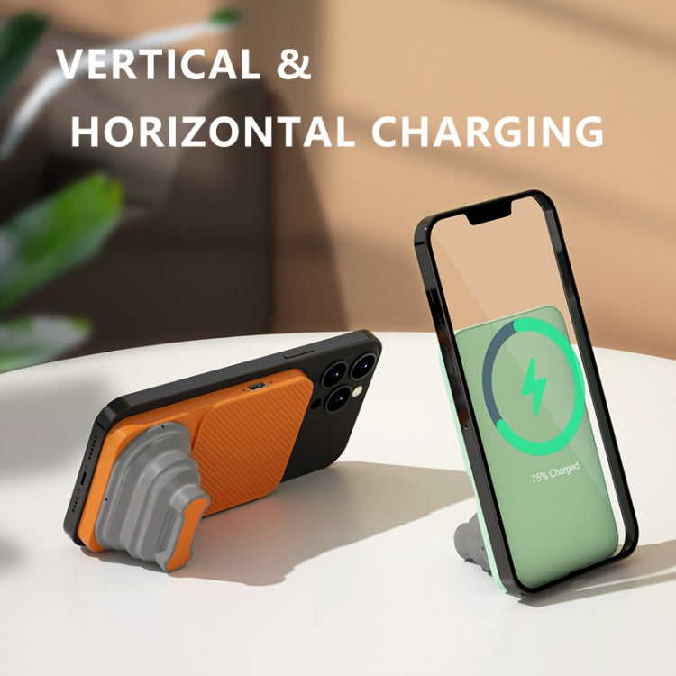 YCX-17 15W Foldable Magnetic Wireless Charger Stand Supports Horizontal and Vertical Displays (Light Purple)