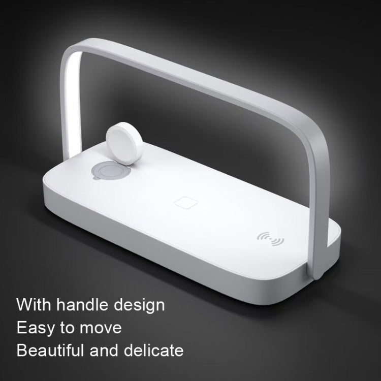 UD10 Mobile Phone Wireless Charger With Small Night Light For iPhone 12 / 13iWatchAirPods (White)