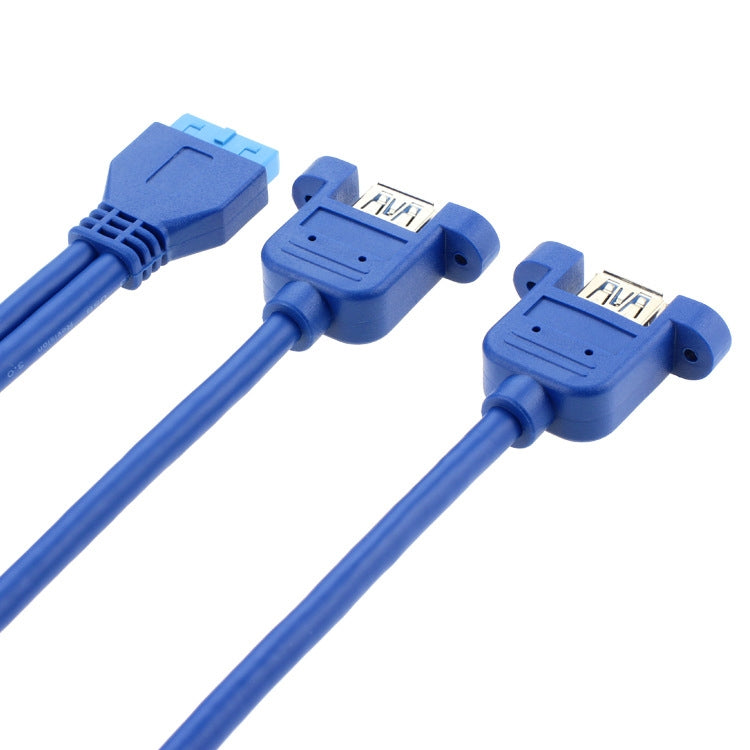 50CM USB3.0 câble de données 20p carte mère à double ligne de déflecteur Usb3.0 avec oreille