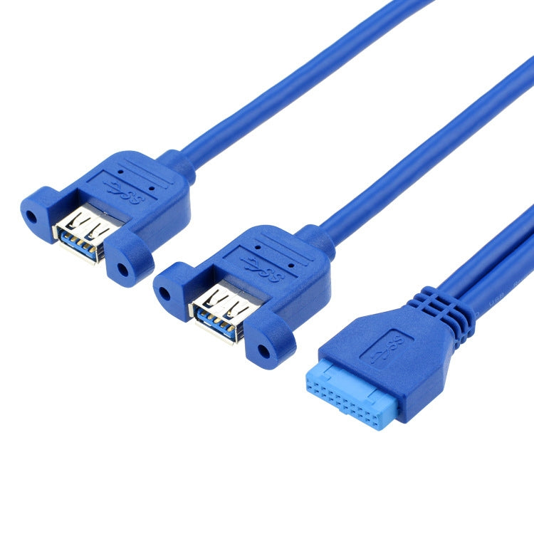 Placa madre 20p del Cable de datos USB3.0 de los 50CM a la línea Dual del deflector de Usb3.0 con el oído