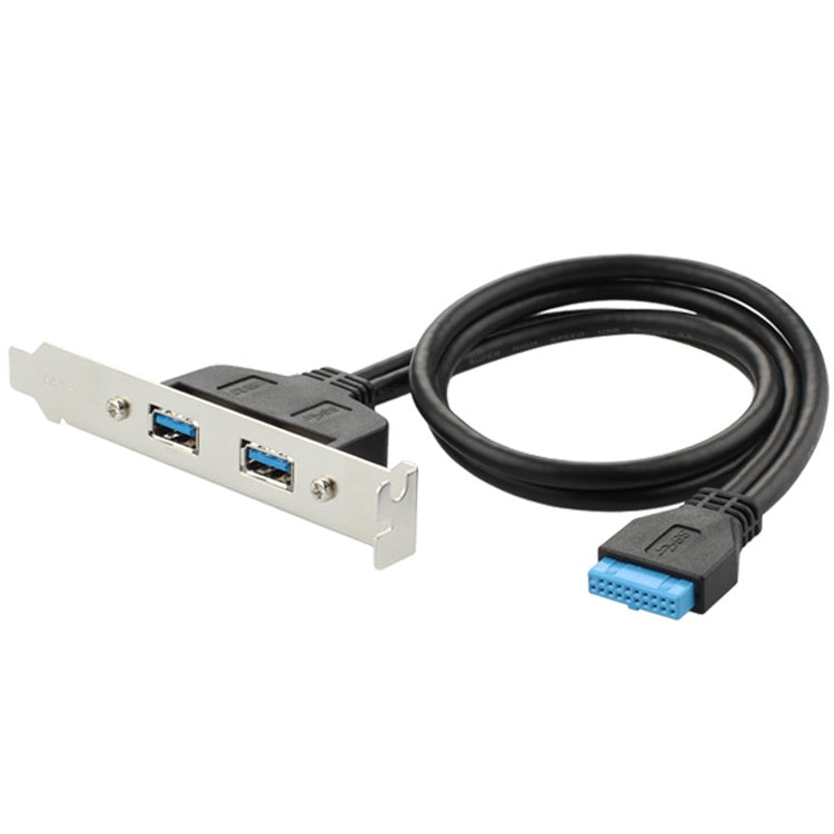 50CM USB3.0 Trasera PCI deflector línea Chasis de altura Completa DIY con Cable de transferencia de 20 pines (Negro)