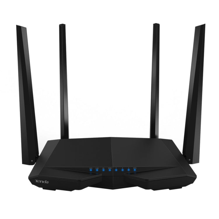 Tenda AC6 AC1200 Smart Wireless Router Dual Band 5GHz 867Mbps + 2.4GHz 300Mbps WiFi Router with 4 External 5dBi Antennas (Black)