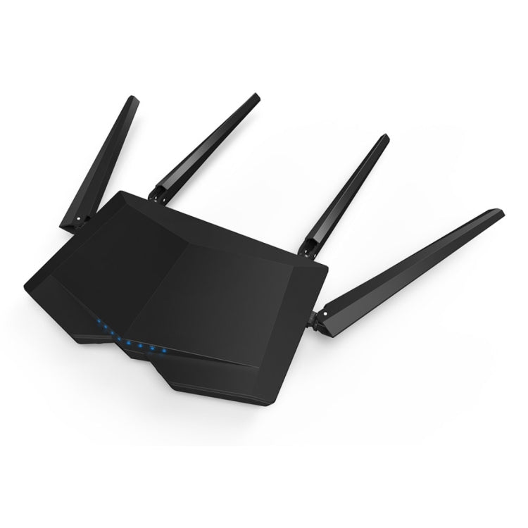 Tenda AC6 AC1200 Smart Wireless Router Dual Band 5GHz 867Mbps + 2.4GHz 300Mbps WiFi Router with 4 External 5dBi Antennas (Black)