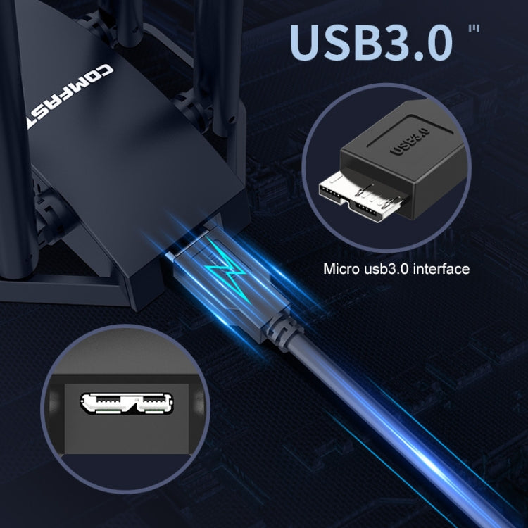 COMPASTE CF-WU785AC 1300 Mbps Adaptador de red USB de WiFi de Doble Banda con 4 Antenas