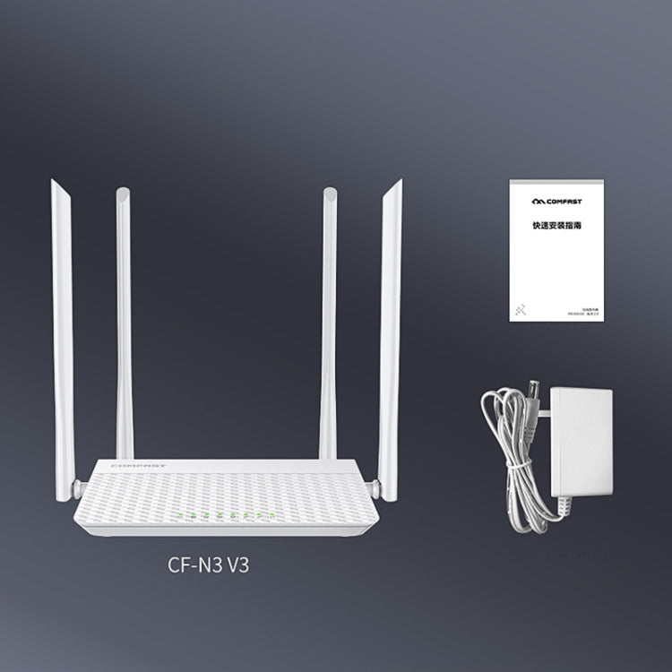 COMFAST CF-N3 V3 1200Mbps Amplificador de Señal de hogar Inalámbrico Smart Router Repetidor WiFi Base Base