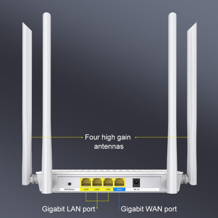 COMFAST CF-N3 V3 1200 Mbps Amplificateur de signal domestique sans fil Routeur intelligent Base de répéteur WiFi