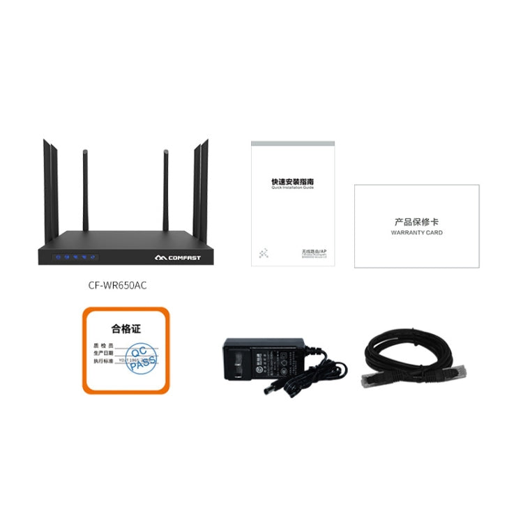 COMFAST CF-WR650AC 1750Mbps Dual-Bands Wireless Home Signal Amplifier Wireless Route WiFi Repeater Base Base
