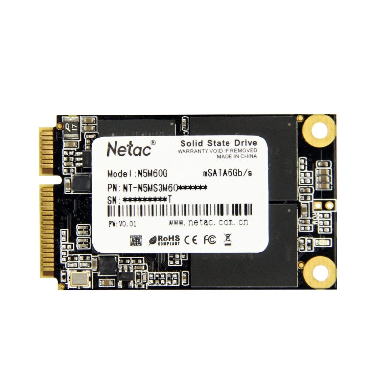 Unidad de estado sólido Netac N5M 60GB mSATA 6Gb / s